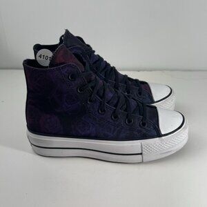 Converse Chuck Taylor All Star Hi Lift Roses Womens Size 6 Purple Sneakers